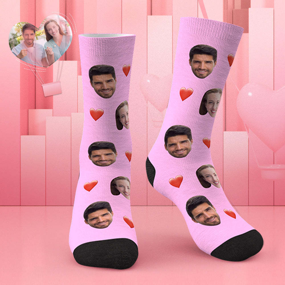 Custom Photo Heart Socks CWZ002 - Free Shipping