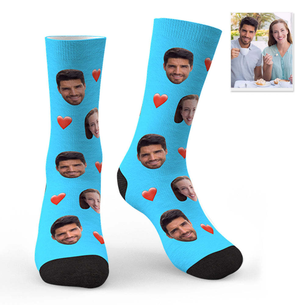 Custom Photo Heart Socks CWZ002 - Free Shipping