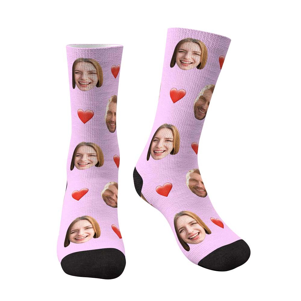 Custom Photo Heart Socks CWZ002 - Free Shipping