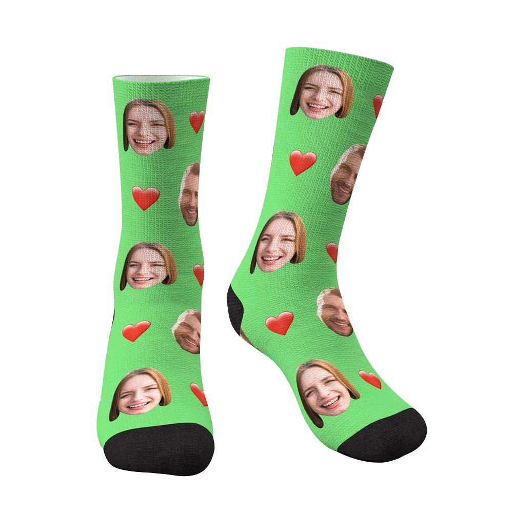 Custom Photo Heart Socks CWZ002 - Free Shipping