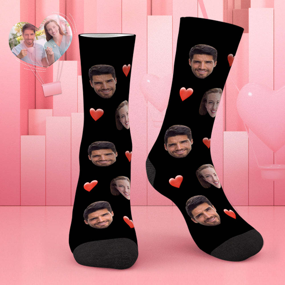 Custom Photo Heart Socks CWZ002 - Free Shipping