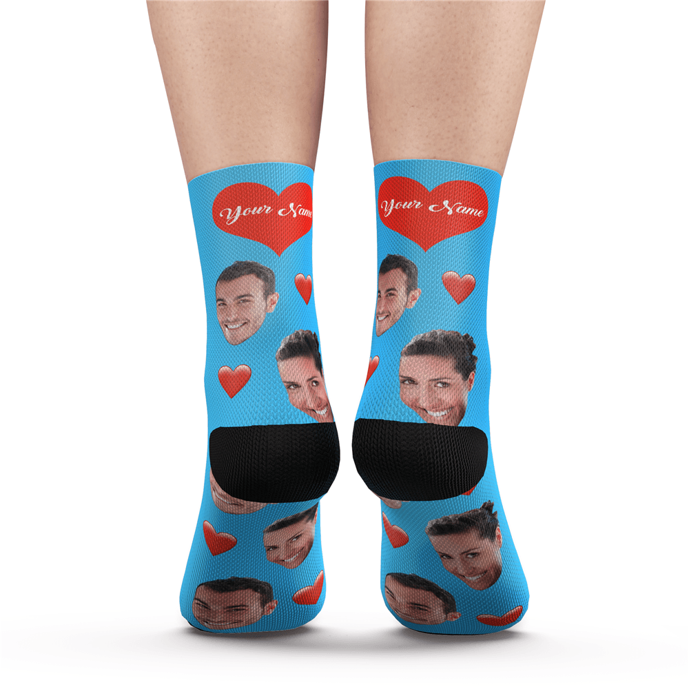 Custom Heart Socks - MyPhotoSocks