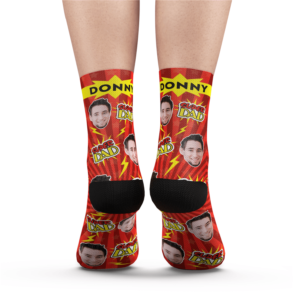 Custom Super Dad Socks - MyPhotoSocks
