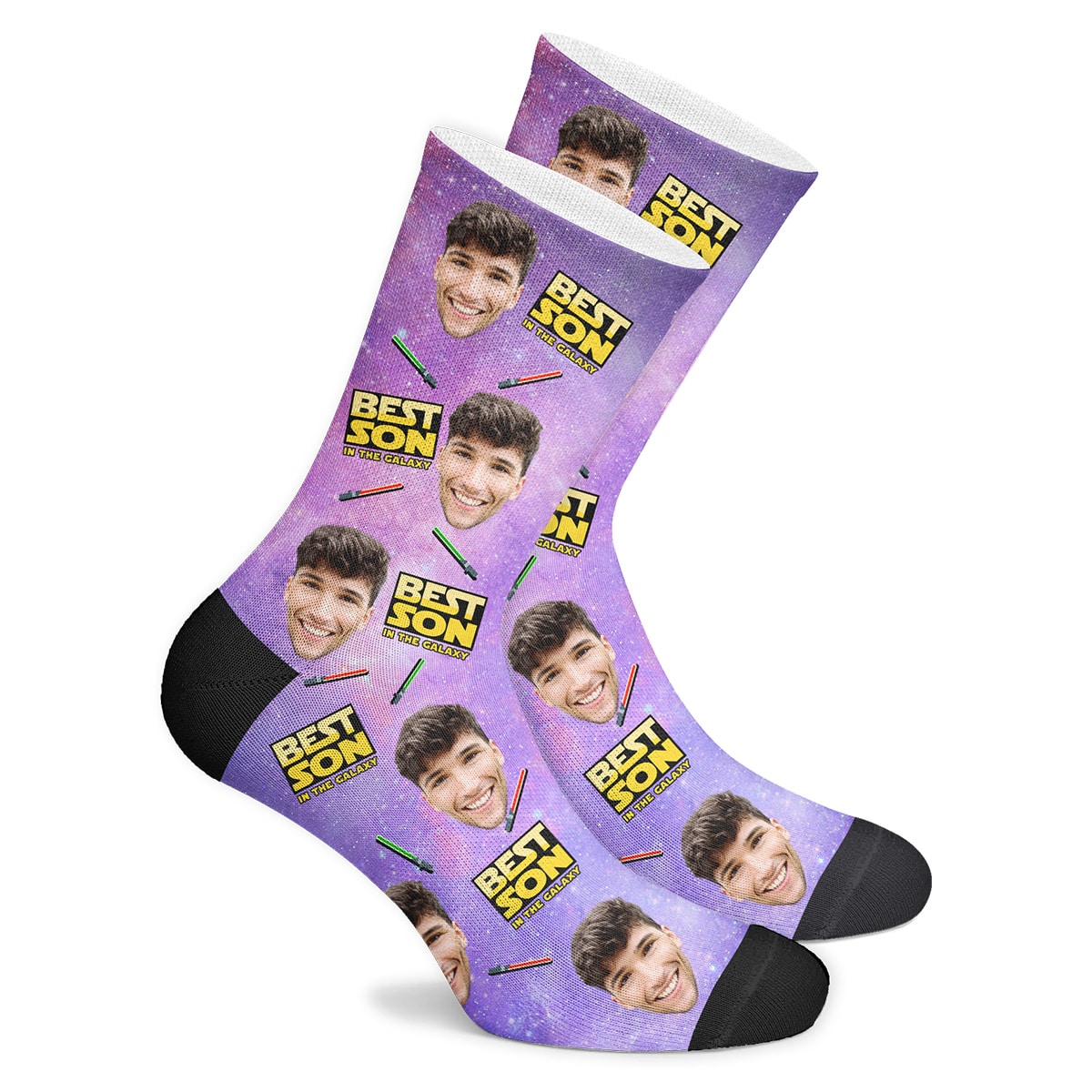 Custom Best Son In The Galaxy Socks-MyPhotoSocks