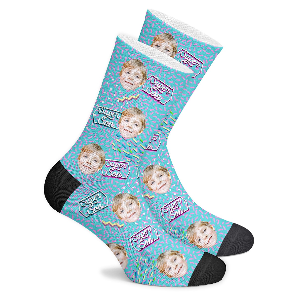 Custom Super Son Retro Socks-MyPhotoSocks
