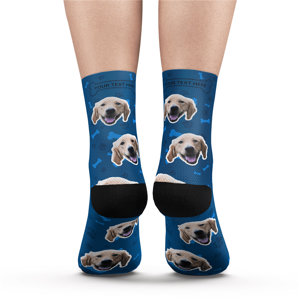 Custom Photo Dog Socks With Your Text - MyPhotoSocks