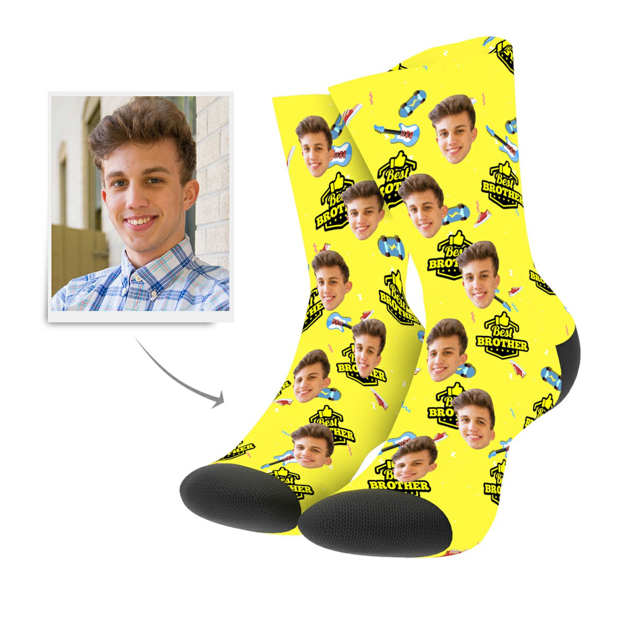 Custom Best Brother Socks-MyPhotoSocks