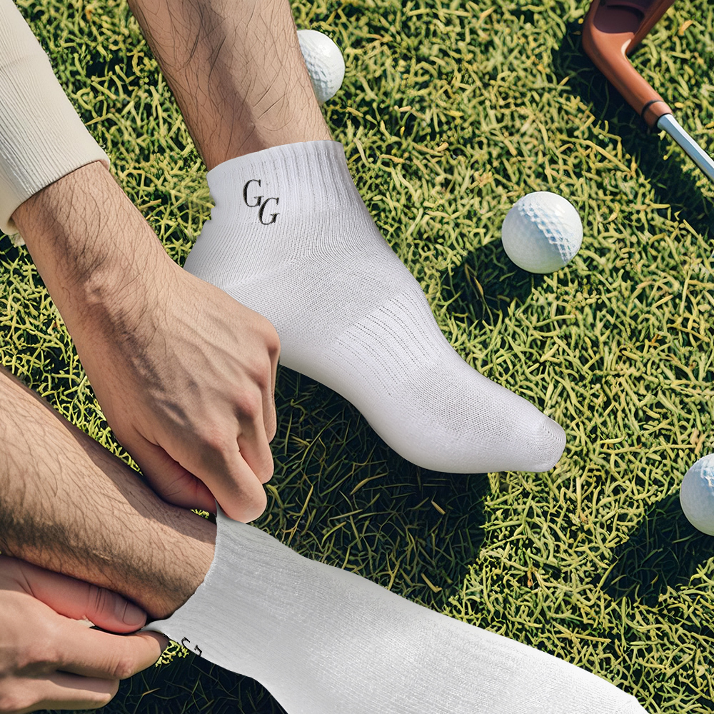 Personalised Initial Socks - Custom Embroidered Letter on Soft Cotton Crew Socks