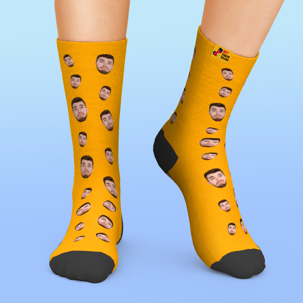Custom Face Socks Multi -face Breathable Add Pictures Colorful Photo Socks Gifts