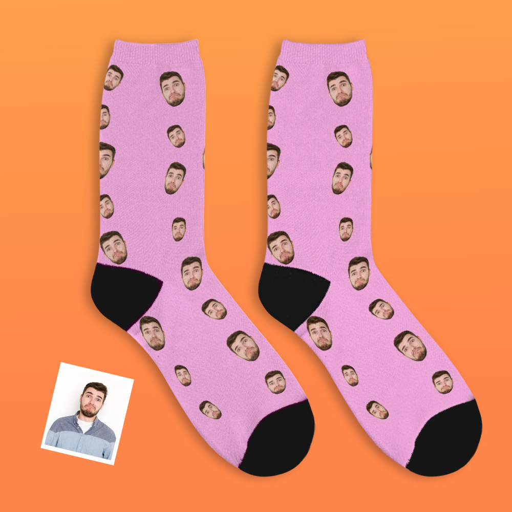 Custom Face Socks Multi -face Breathable Add Pictures Colorful Photo Socks Gifts
