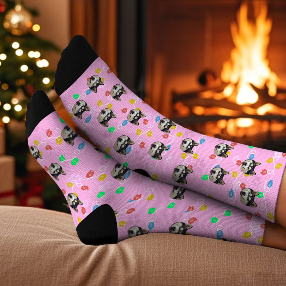 Christmas Custom Face Socks Custom Funny Custom Designs Best Gift Idea Xmas Socks - MyPhotoSocks