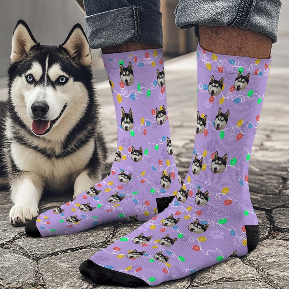Christmas Custom Face Socks Custom Funny Custom Designs Best Gift Idea Xmas Socks - MyPhotoSocks