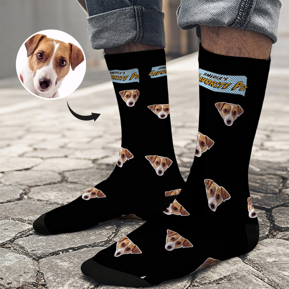 Custom Christmas Face Printed Socks Personalized Funny Custom Design Best Gift Idea for Xmas