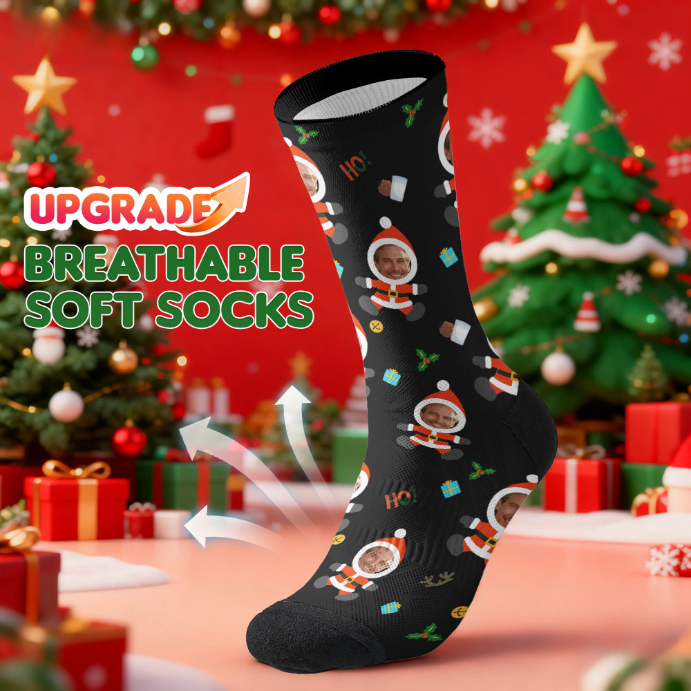 Personalized Pet Dog Theme Socks Christmas Socks Custom I Love You Socks Pet Lover Santa Socks Gift - MyPhotoSocks