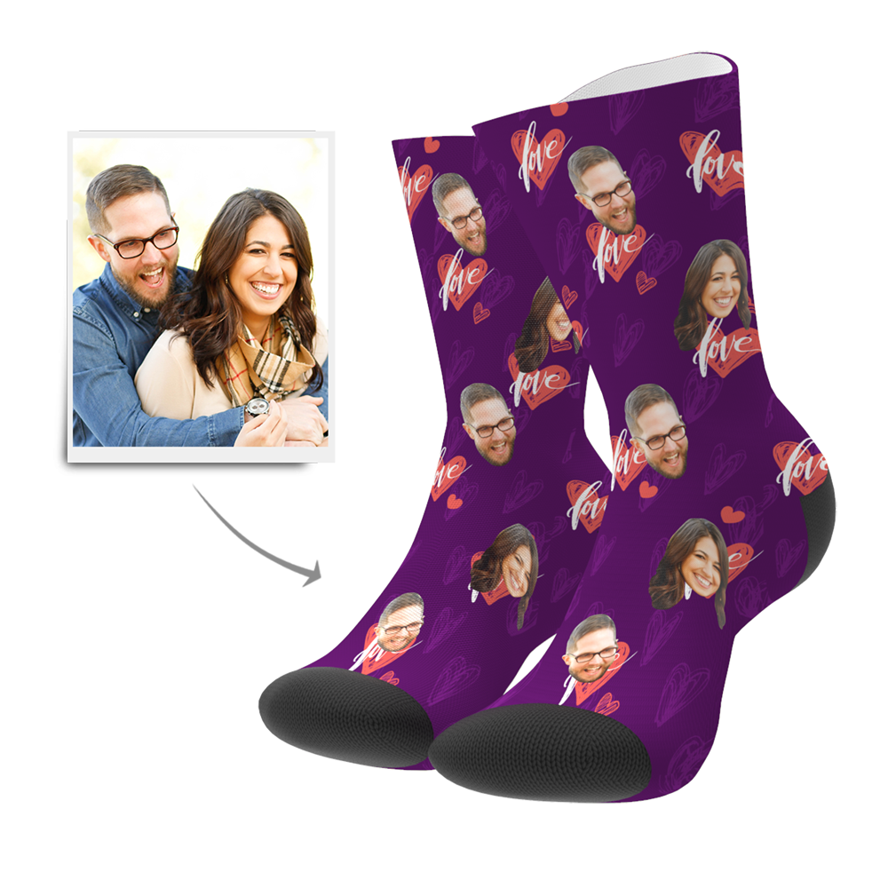 Custom Heartbeat Socks - MyPhotoSocks