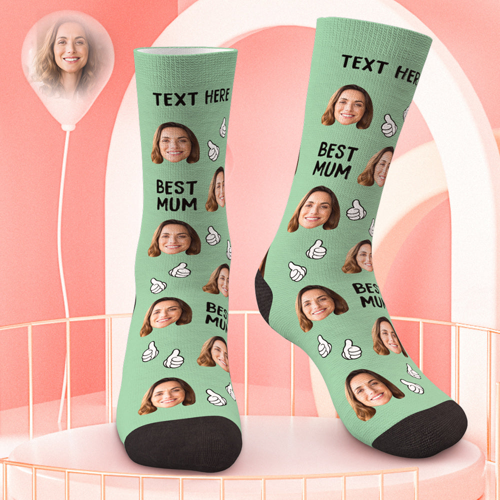 Custom face socks Put Any Face and Text On The Socks Best Gift For Mom