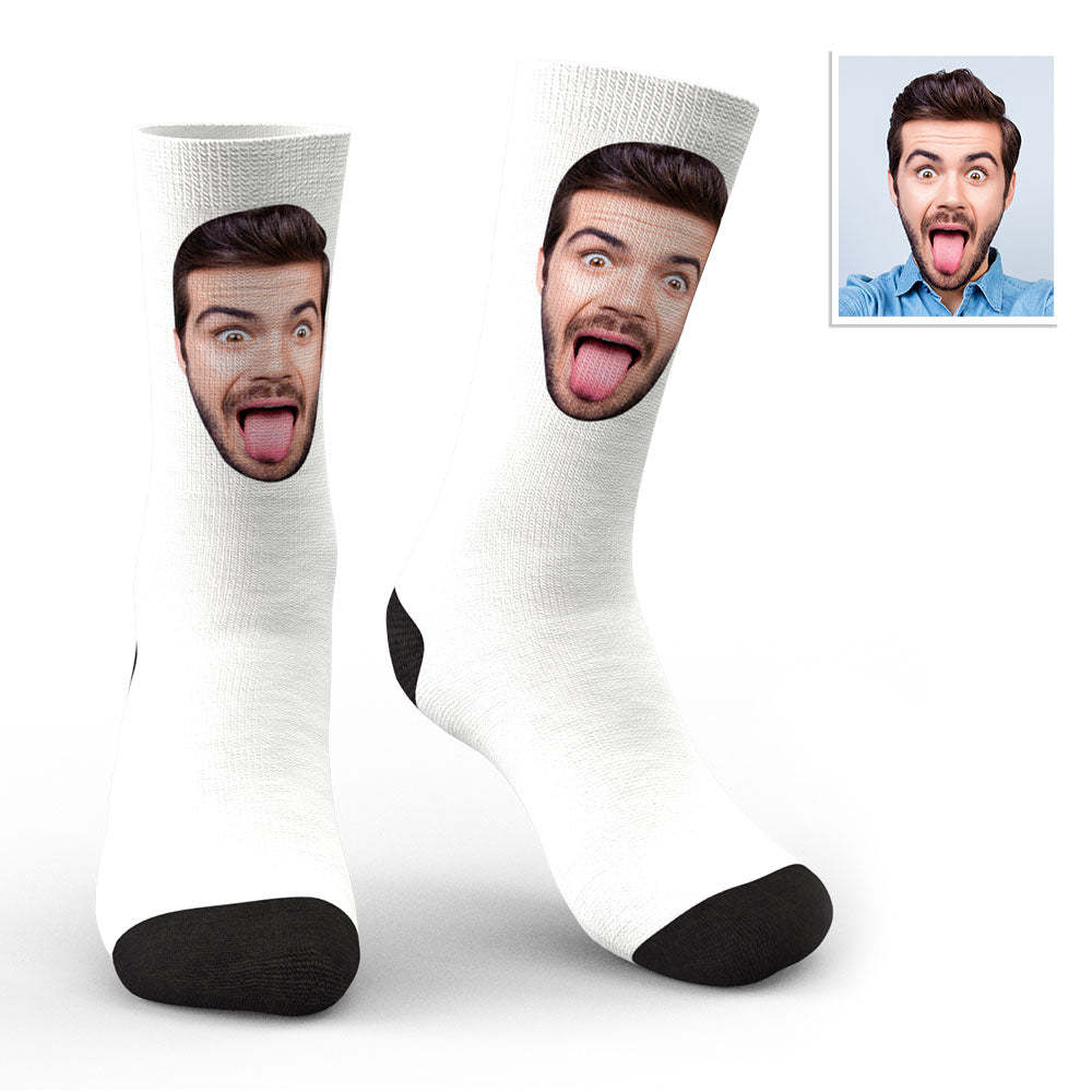 Custom Face Socks Solid Color Socks - Free Shipping