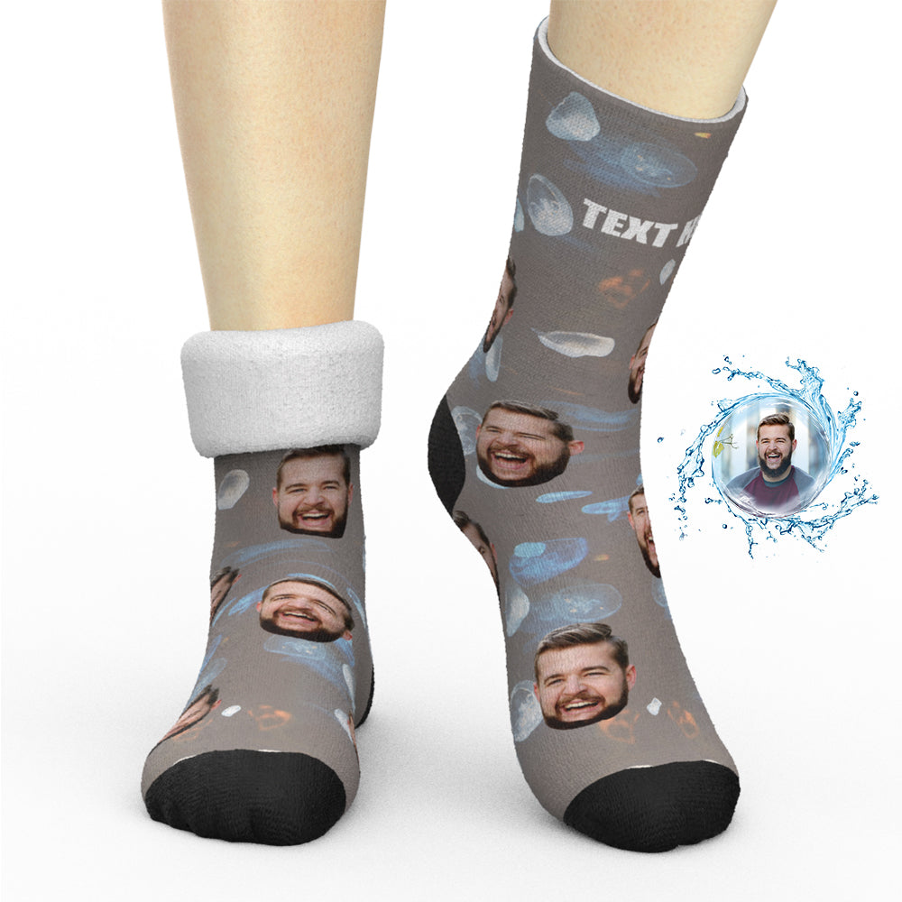 Custom Thick Socks Photo 3D Digital Printed Socks Winter Warm Jellyfish Photo-MyPhotoSocks
