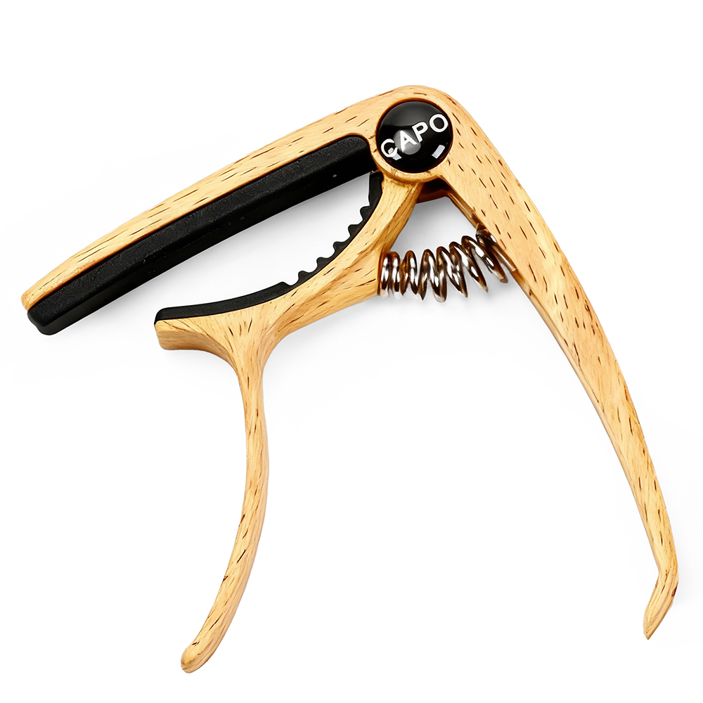 Personalized Metal Guitar Capo Engraved with Name - Music Gift for Dad Play Guitar Custom Capo with Wood Grain