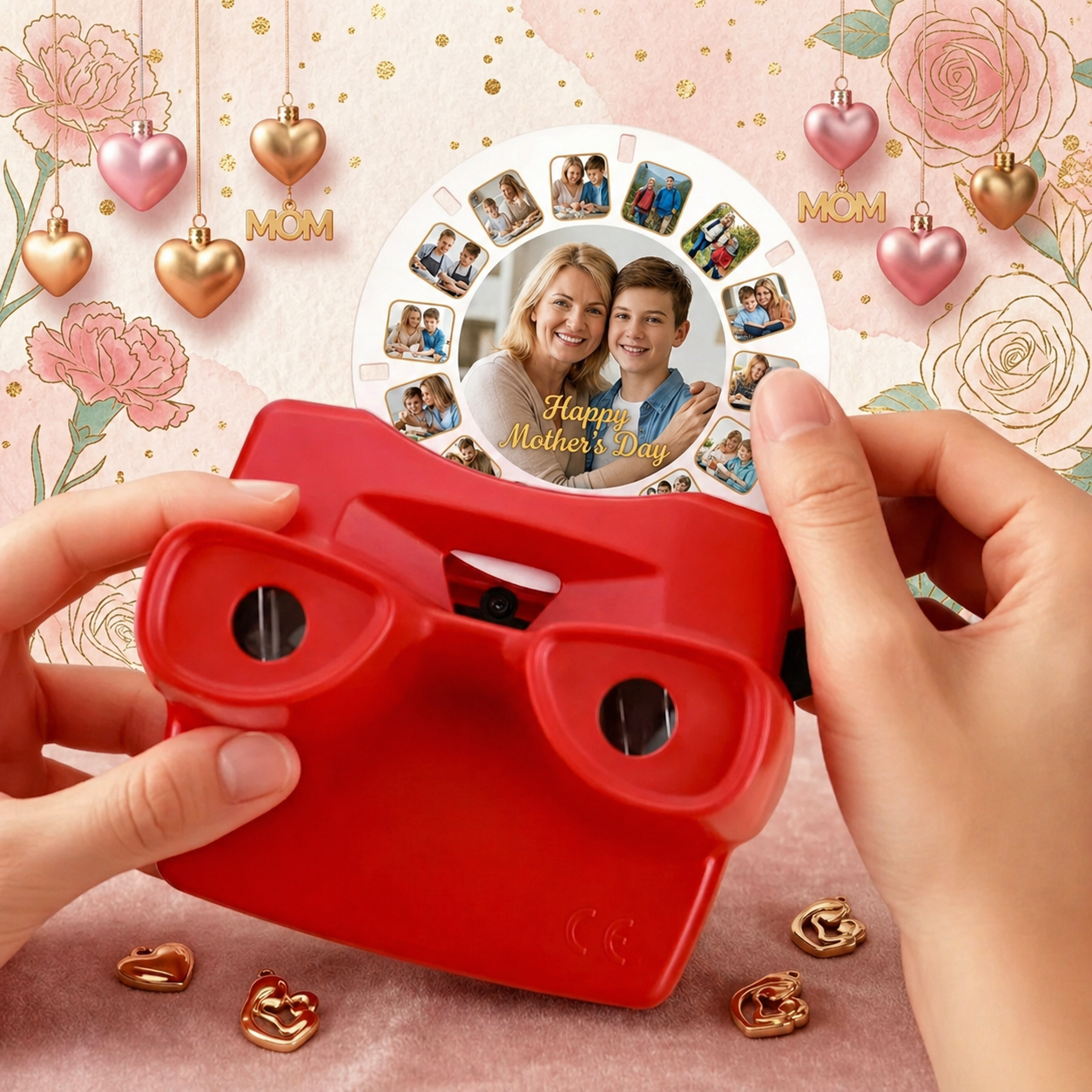 Custom Upgrade 3D Viewfinder and Reel – Personalized Gift with your own photos Text and Photo Viewer Multiple Films Available Mother's Day Gift
