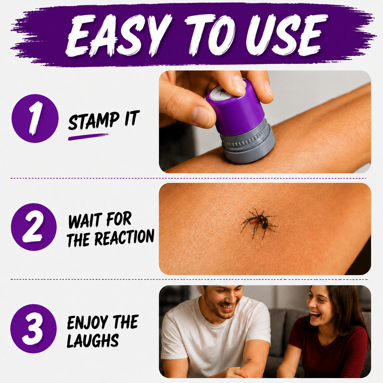 Mosquito Smack Prank Tool - Realistic Fake Slap Mark Toy for Fun Gifts