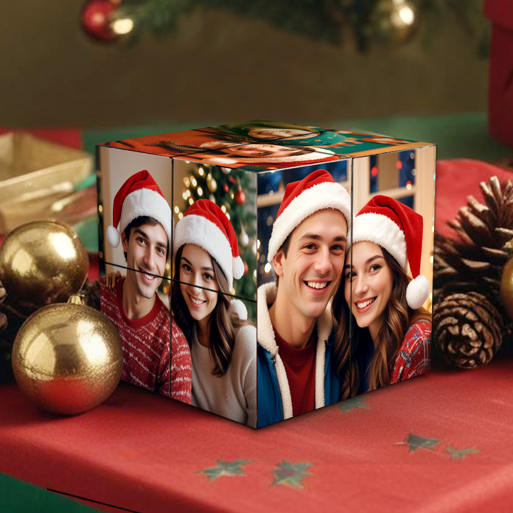 Custom Photo Cube Infinity Folding Photo Cube Personalized Anniversary Day Gifts
