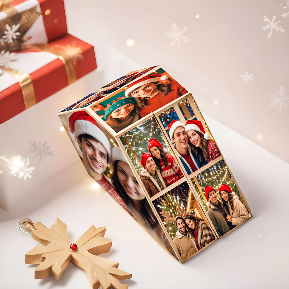 Custom Photo Cube Infinity Folding Photo Cube Personalized Anniversary Day Gifts