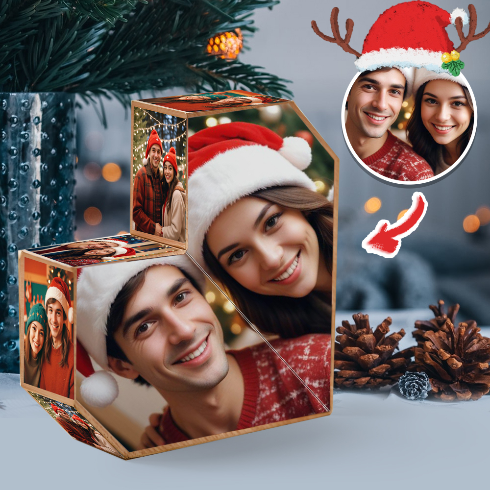 Custom Photo Cube Infinity Folding Photo Cube Personalized Anniversary Day Gifts