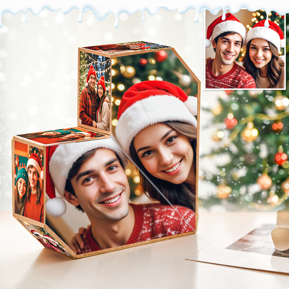 Custom Photo Cube Infinity Folding Photo Cube Personalized Anniversary Day Gifts