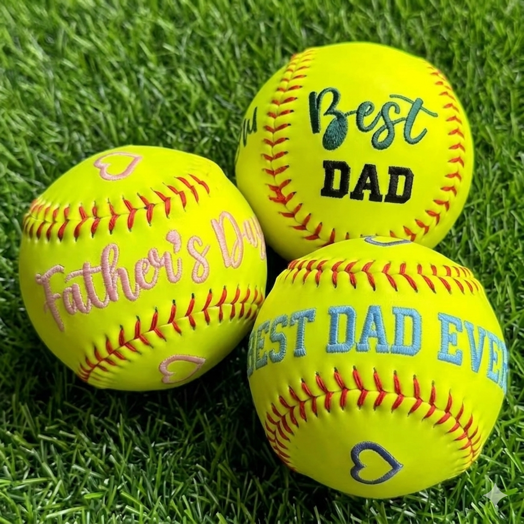 Personalized Embroidered Baseball & Softball, Father's Day Gift