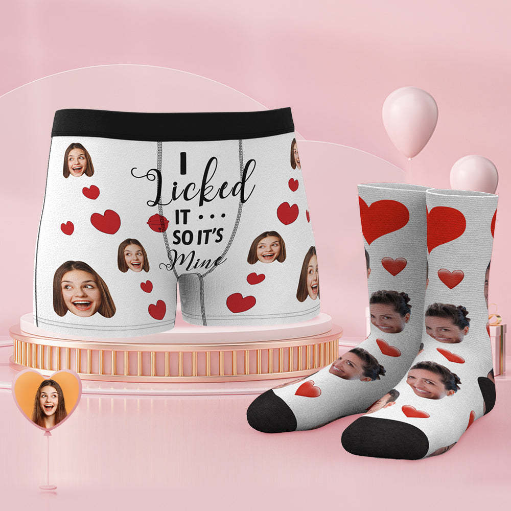 Custom Face Boxer Shorts And Socks Set