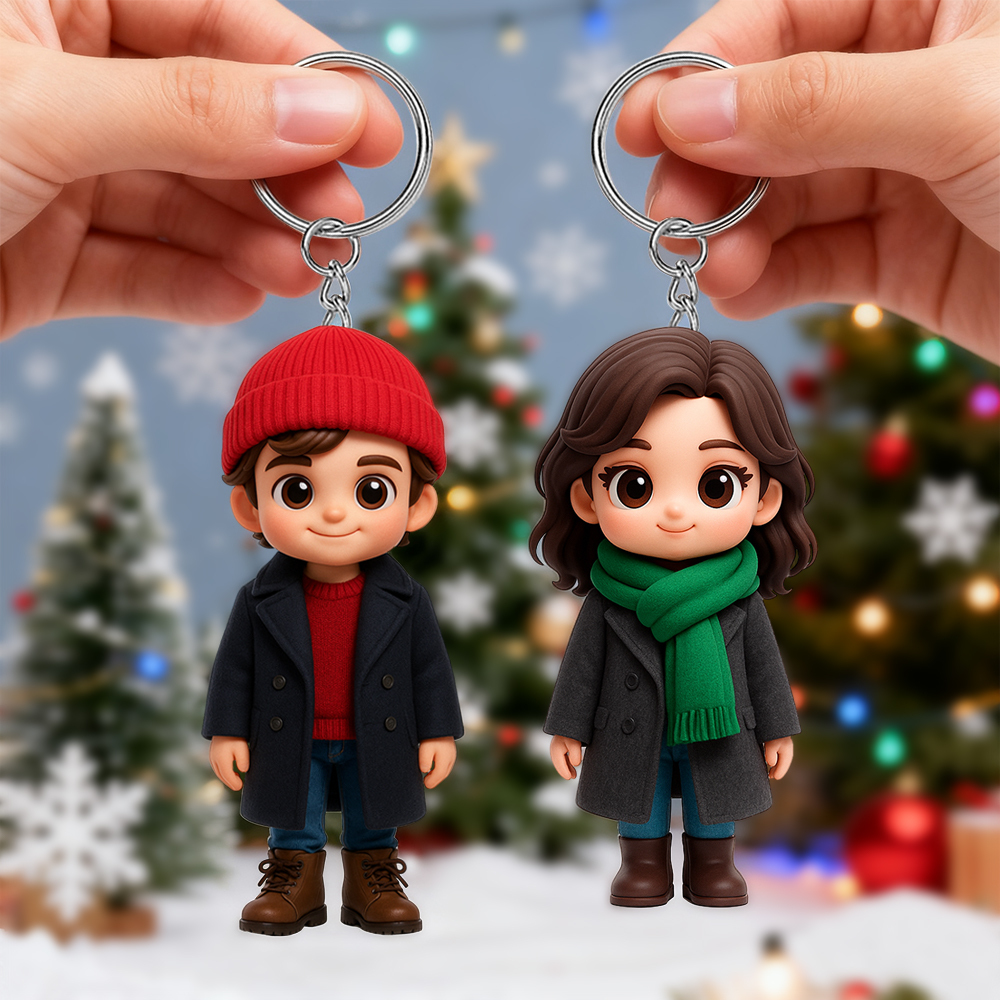 Custom Made 3D Mini Keychain Figure with Your Face Perfect for Gifting