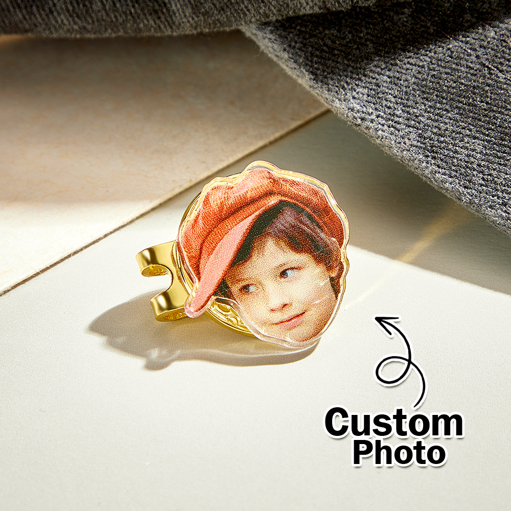 Custom Golf Marker with Photo, Picture Golf Ball Marker Magnetic Hat Clip Golf Accessory, Christmas/Father's Day Gift for Golf Lovers/Father
