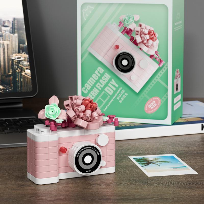 Retro Camera Style Micro Brick Building Kit | Creative DIY Construction Toy for Kids & Adults | Graduation Gift Idea