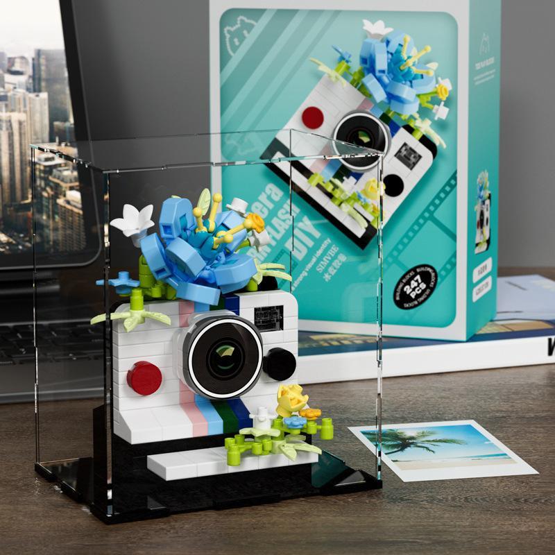 Retro Camera Style Micro Brick Building Kit | Creative DIY Construction Toy for Kids & Adults | Graduation Gift Idea