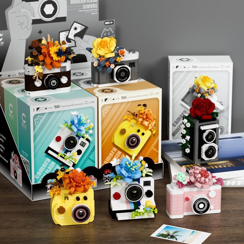 Retro Camera Style Micro Brick Building Kit | Creative DIY Construction Toy for Kids & Adults | Graduation Gift Idea