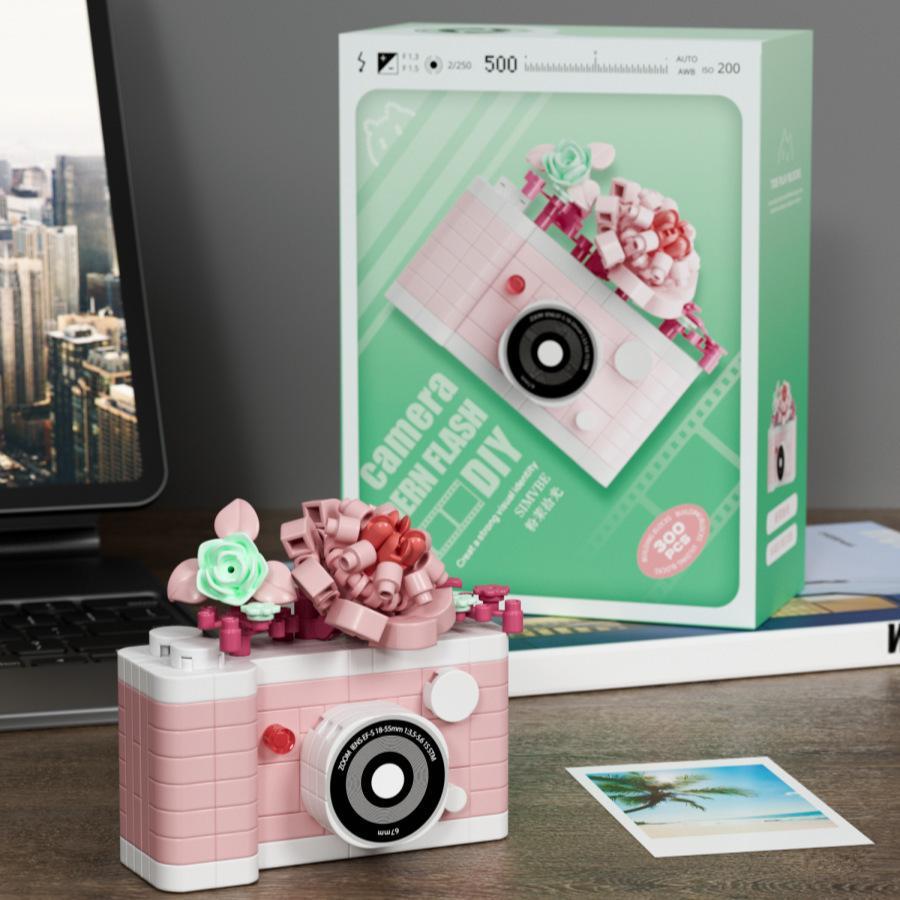 Retro Camera Style Micro Brick Building Kit | Creative DIY Construction Toy for Kids & Adults | Graduation Gift Idea