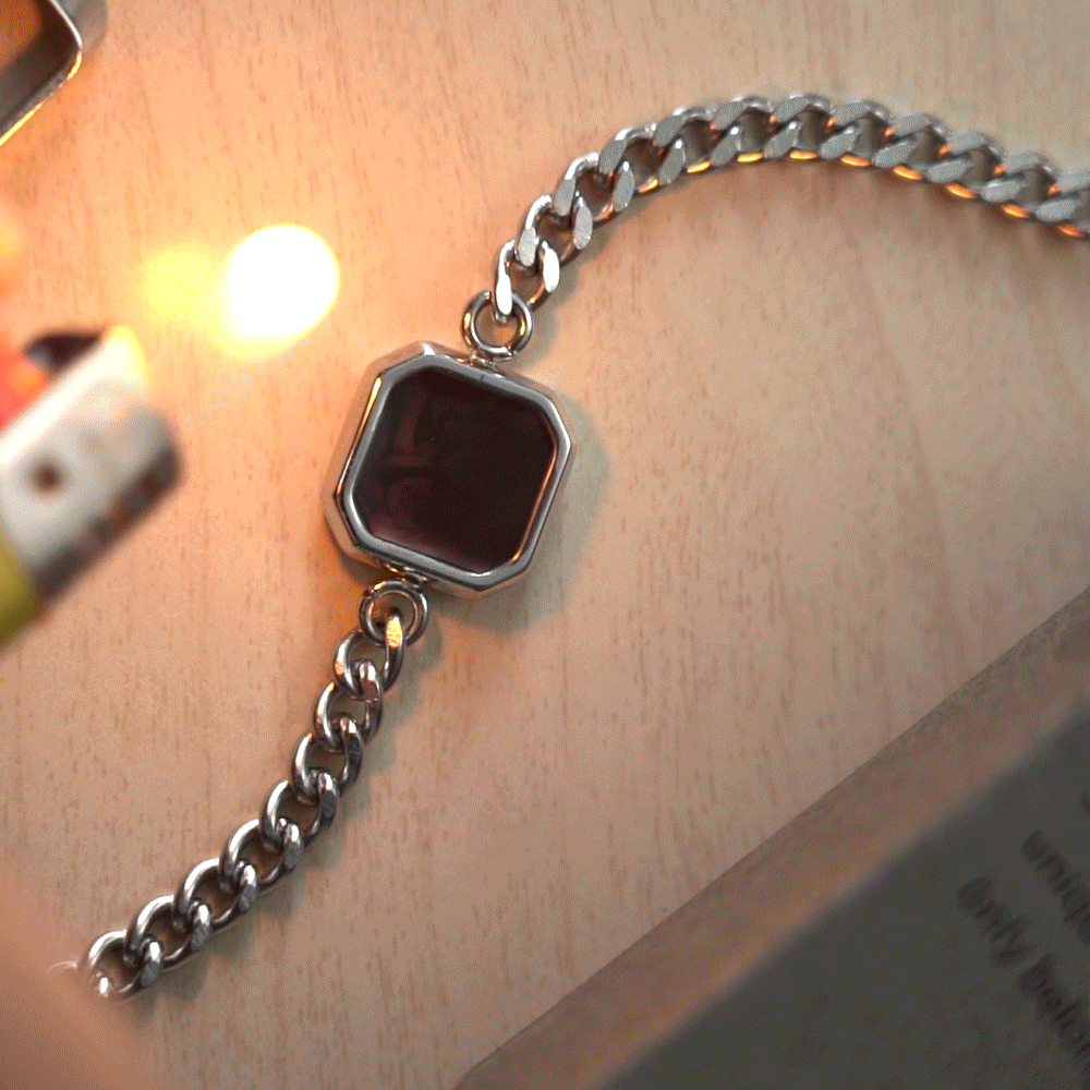 Personalized Magic Photo Men's Bracelet Which Changes Color With Temperature Best Gift For Him