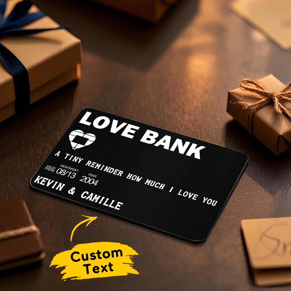 Custom Favorite Song Metal Wallet Card - Personalized Aluminum Photo Wallet Card - Gifts For Him, Boyfriend, Husband