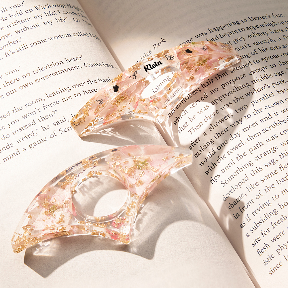 Birth Flower Book Lover - Personalized Resin Book Page Holder