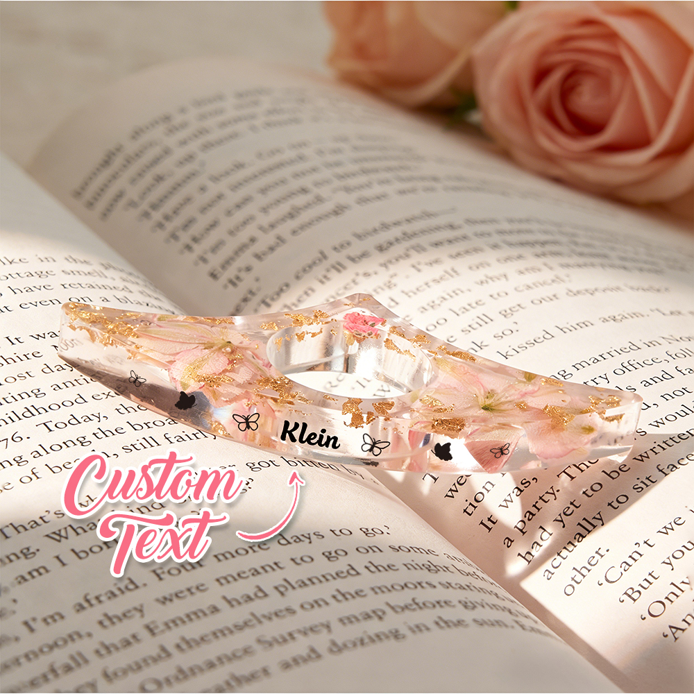 Birth Flower Book Lover - Personalized Resin Book Page Holder