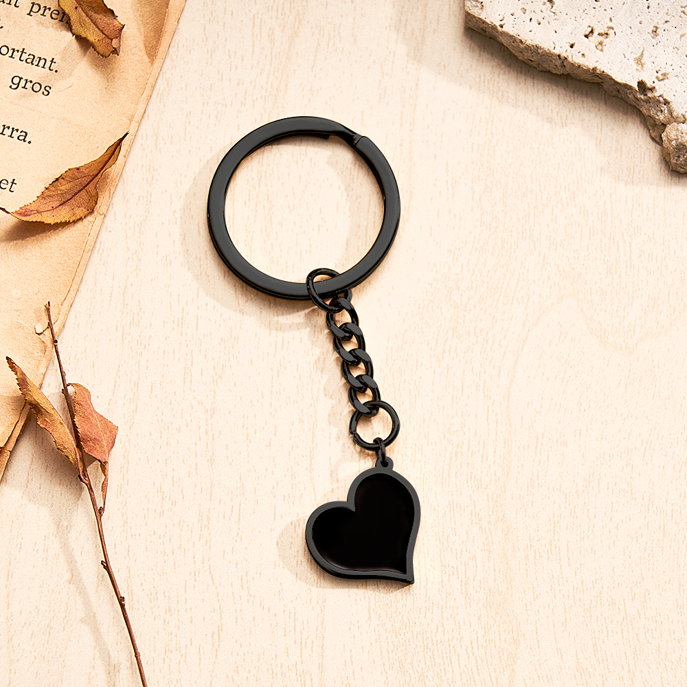 Personalized Photo Temperature-Sensitivel Color-Changing Keychain Gift for Lover