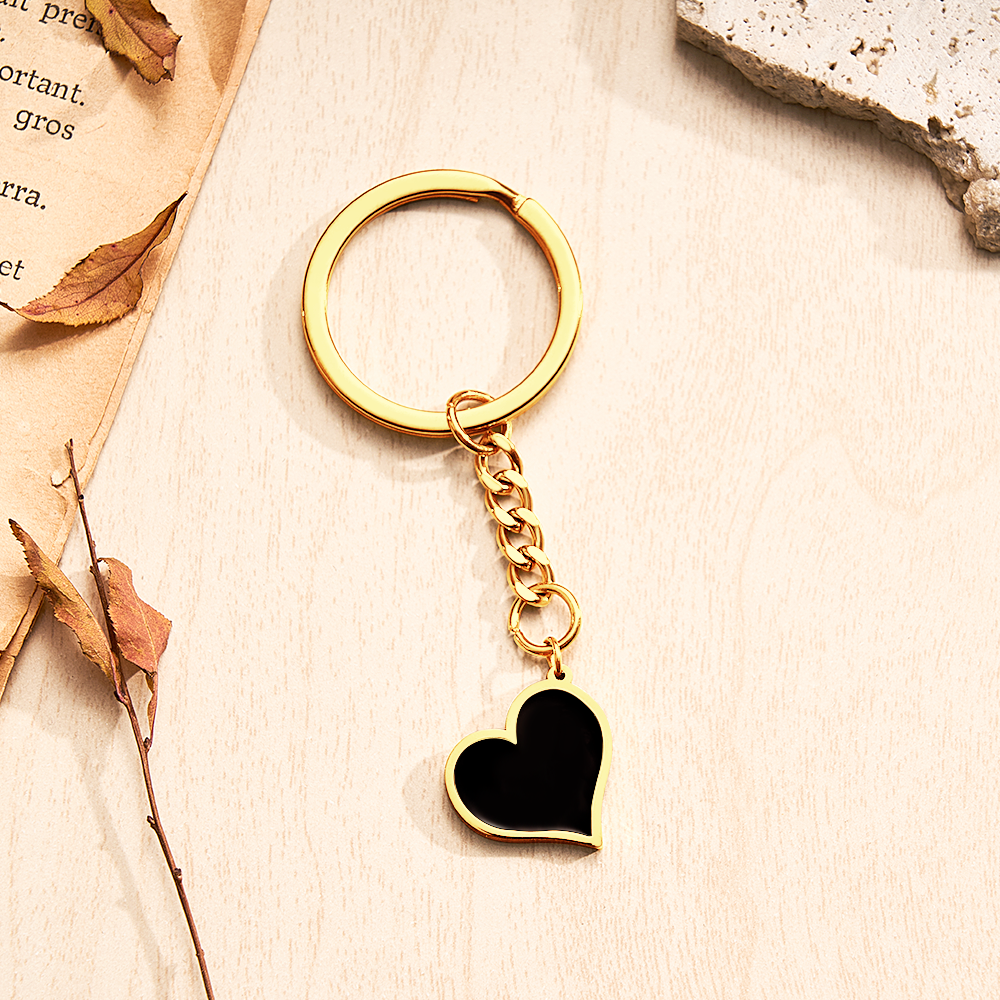 Personalized Photo Temperature-Sensitivel Color-Changing Keychain Gift for Lover