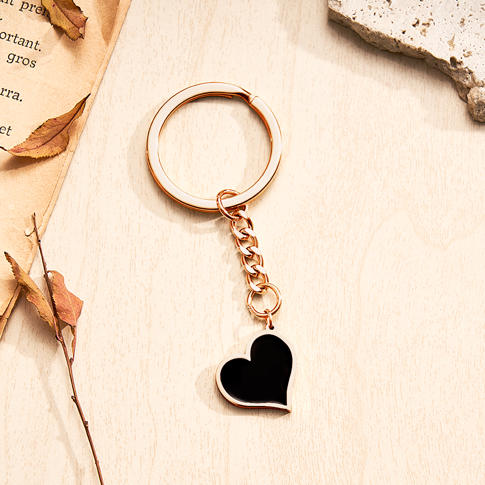 Personalized Photo Temperature-Sensitivel Color-Changing Keychain Gift for Lover
