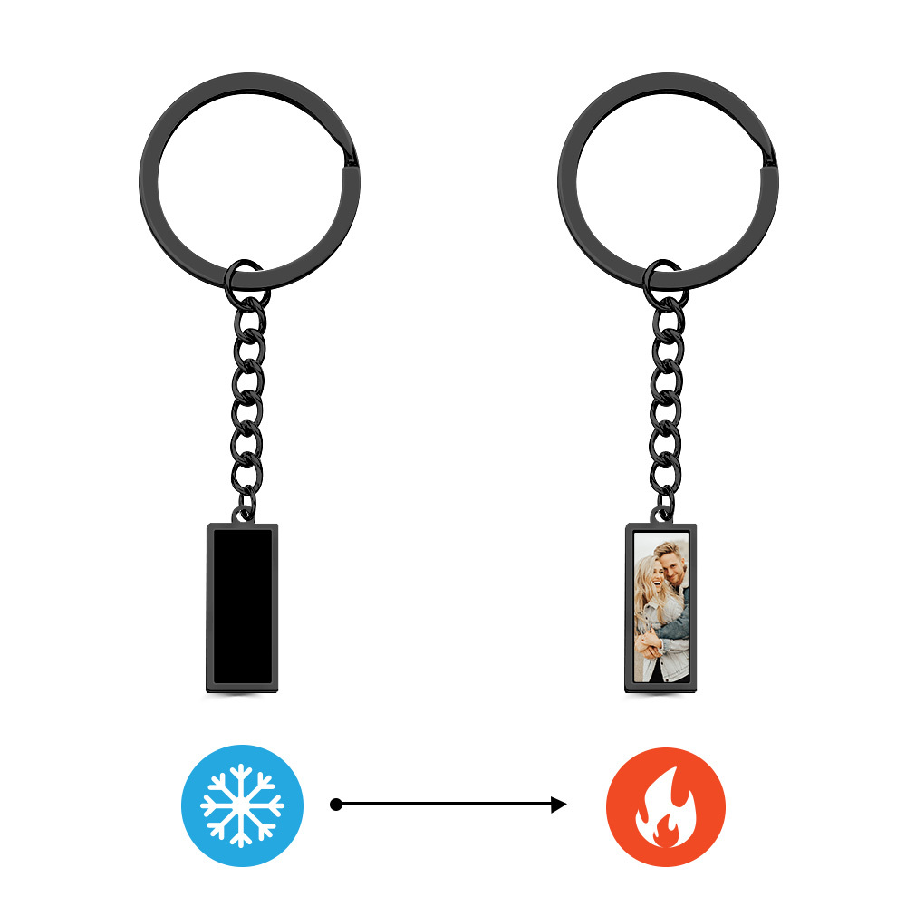 Personalized Photo Temperature-Sensitivel Color-Changing Mag Keychain