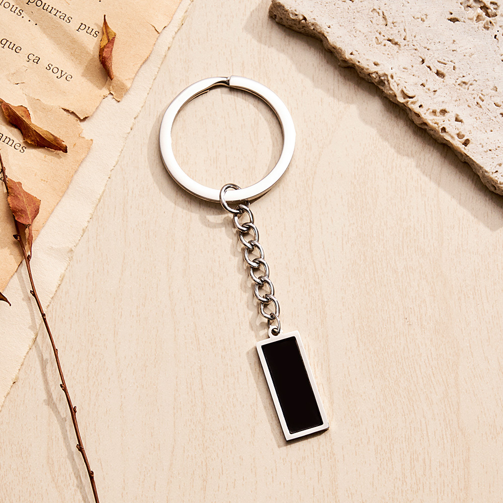 Personalized Photo Temperature-Sensitivel Color-Changing Magic Keychain Gift for Couple