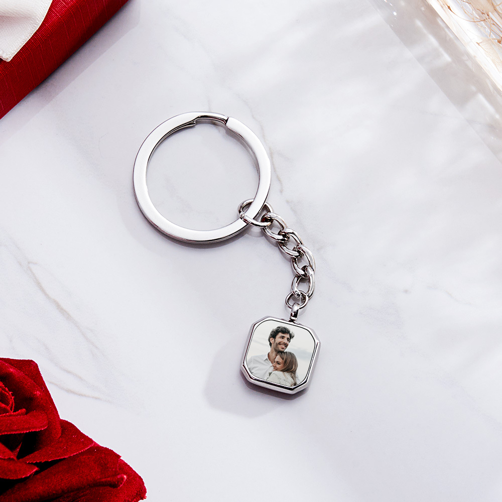 Personalized Photo Temperature-Sensitivel Color-Changing Magic Keychain Gift for Lover