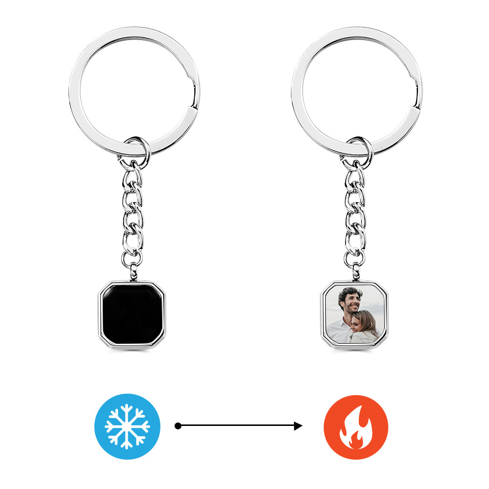 Personalized Photo Temperature-Sensitivel Color-Changing Mag Keychain 