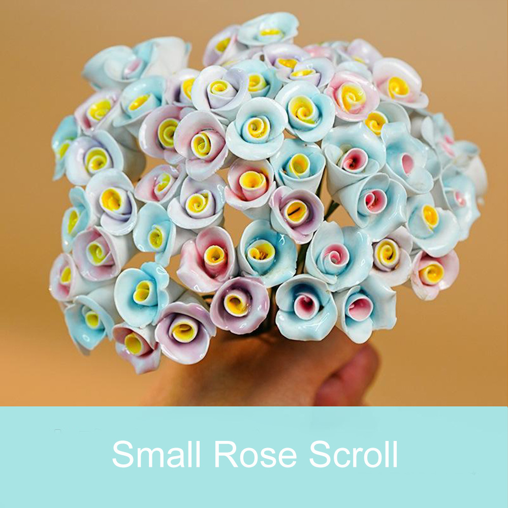 Handcrafted Ceramic Flower Bouquet Everlasting Blooms for DIY Home Decor, Perfect for Valentine'S Day, Christmas, Mother'S Day Gift