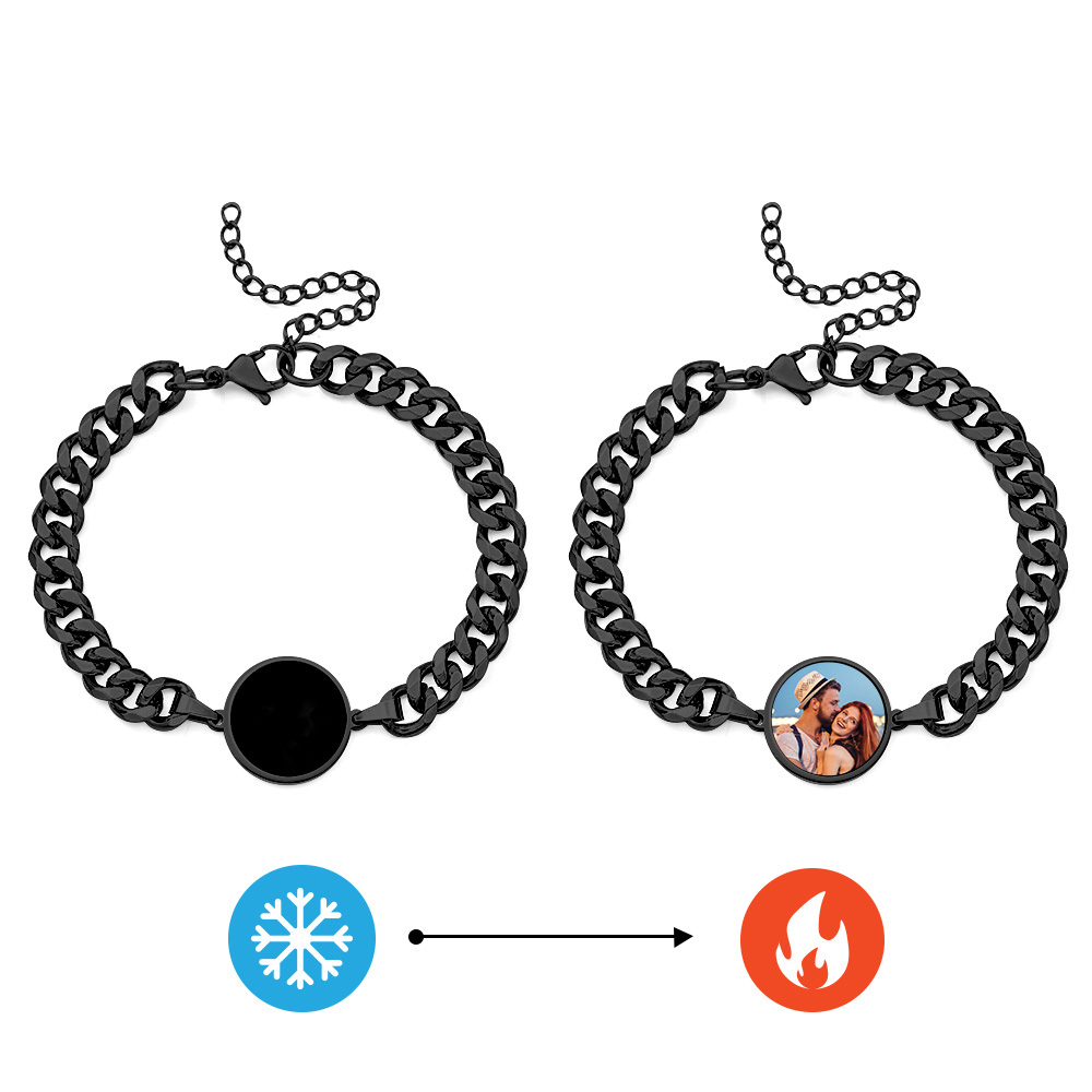 Personalized Temperature-Sensitive Photo Bracelet Magic Photo Men's Br